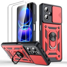 MTK Moveteck Xiaomi Redmi Note 12 Uyumlu Kılıf Arazi Tip Armor Zırh Tank Kılıf ve Tam Kaplar Ekran Koruyucu Set