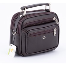 Shop GG 127 ModelYatay Basın Çantası, El Çantası, Omuz Çantası Kahve
