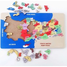 Mevaks Ahşap Türkiye Haritası Puzzle Eğitici Ahşap Set