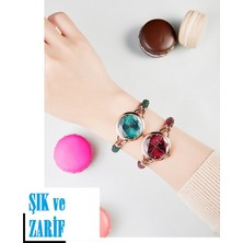 Şıktek Gt4 Pro Klasik  Analog Diamond Elite Kadın Saati Elmas Kordon Kadın Kol Saati