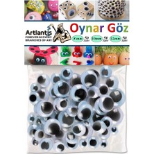 Artlantis Oynar Göz Seti Siyah 8 mm 10 mm 12 mm 150 Li 1 Paket Oynayan Göz Karışık Hobi Tasarım Anasınıfı Kreş Etkinlik Elişi