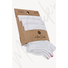 Mono Socks 3'lü Kırmızı Çentikli Patik Çorap