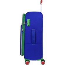 Benetton Orta Boy Kumaş Valiz Saks Mavi Bnt2100
