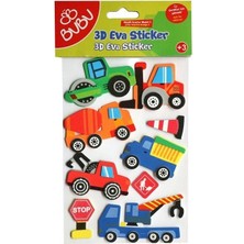 Bubu Eva Sticker 3D Küçük Araçlar