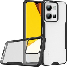 Caseart Vivo Y35 ile Uyumlu Kılıf Arkası Mat Colorful Silikon Kapak - Siyah