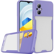 Caseart Xiaomi Poco M5 ile Uyumlu Kılıf Kamera Korumalı Colorful Silikon Kapak - Lila