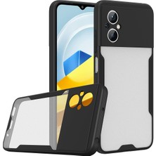 Caseart Xiaomi Poco M5 ile Uyumlu Kılıf Kamera Korumalı Colorful Silikon Kapak - Siyah