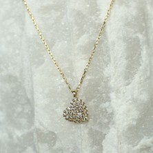 By Milo Jewellery Kalp Figürlü Taşlı Altın Kolye