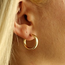 By Milo Jewellery Klasik Halka Altın Küpe