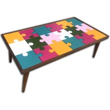 Bengi Ticaret Orta Sehpa Puzzle Bulmaca Model Kayın Torna Retro Ayak Üstü Cam Çocuk Gelişimine Destek Ürün El Yapım