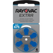 Rayovac Extra 675 Numara Işitme Cihazı Pili (5 Paket x 6 Adet = 30 Adet Pil)