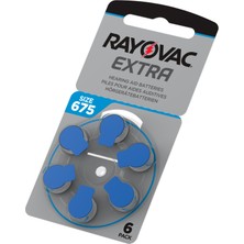Rayovac Extra 675 Numara Işitme Cihazı Pili (5 Paket x 6 Adet = 30 Adet Pil)