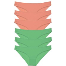 Royaleks 6 Adet Eko Set Likralı Kadın Slip Külot Pudra Fuşya