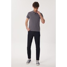 Lee Cooper Miless Erkek %100 Pamuk Polo Yaka T-Shirt Antrasit