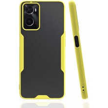 Caseart Oppo A96 4g ile Uyumlu Kılıf Arkası Mat Colorful Kapak - Sarı