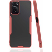 Caseart Oppo A96 4g ile Uyumlu Kılıf Arkası Mat Colorful Kapak - Pembe