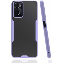 Caseart Oppo A96 4g ile Uyumlu Kılıf Arkası Mat Colorful Kapak - Lila