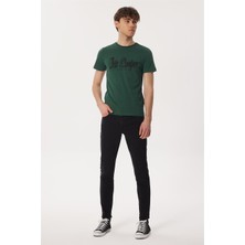 Lee Cooper Drawinglogo Erkek %100 Pamuk O Yaka T-Shirt Yeşil
