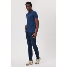 Lee Cooper Twins Erkek %100 Pamuk Polo Yaka T-Shirt İndigo