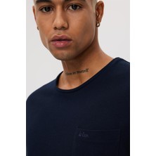 Lee Cooper Twingo Erkek %100 Pamuk O Yaka Pike T-Shirt Lacivert