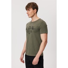 Lee Cooper Ellery Erkek O Yaka T-Shırt Haki