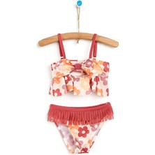 Neopy Kız Bebek Retro Çiçek Bikini Alt Üst Takım Kız Bebek Kız Bebek