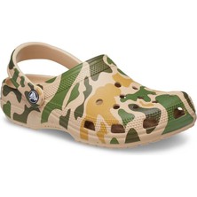 Crocs 206454-2Y6 Unisex Camo Desenli Classic Printed Clog Sandalet Renkli Malzeme ile Rahat Kullanım