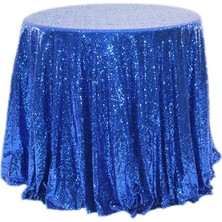 Teotake 120CM Art Payet Yuvarlak Masa Örtüsü (Mavi) (Yurt Dışından)