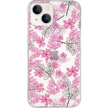 Printify Apple iPhone 13 Uyumlu Kapak Floral Colors Tasarımlı Şeffaf Silikon Kılıf