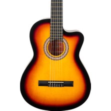 Barcelona Lc 3900 Cbsb Cutaway Brown Sunburst Klasik Gitar