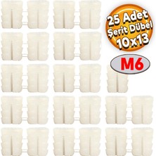 Badem10 Şerit Dübel 10X13 Plastik M6 (25 Adet)