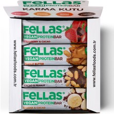 Fellas Vegan Protein Bar 40G Karma Kutu 12 Adet (4 Çeşit)