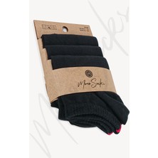Mono Socks 3'lü Kırmızı Çentikli Patik Çorap