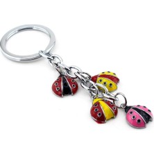 Herşey Nota Renkli Uğur Böcekleri Metal Anahtarlik