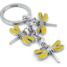 Herşey Nota Sarı Kanatlar Yusufçuk Sallantılı Metal Anahtarlık