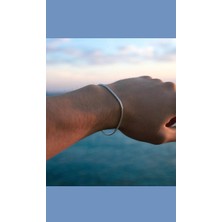 Erer Gümüş Gümüş Taşsız Erkek Zincir Bileklik UC52E32