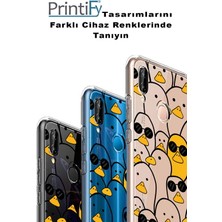 Printify Apple iPhone 8 Uyumlu Kapak Duck Tasarımlı Şeffaf Silikon Kılıf