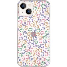 Printify Apple iPhone 13 Mini Uyumlu Kapak Hello Kitty Tasarımlı Şeffaf Silikon Kılıf