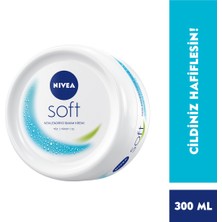 NIVEA Soft Krem 300 ml,Nemlendirici Bakım Kremi, Yüz, Vücut, El Bakım, x2 Adet