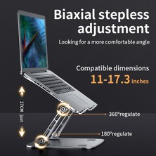 CD Dizüstü Bilgisayar Standı Ayarlanabilir Alüminyum Alaşımlı Dizüstü Bilgisayar Tablet Standı 17 Inç Dizüstü Bilgisayar Taşınabilir Katlanır Tutucu Soğutma Braketi Desteği (Yurt Dışından)