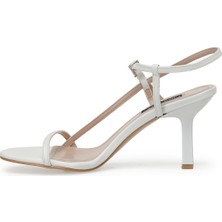 Nine West Rebel2 3fx Beyaz Kadın Topuklu Sandalet