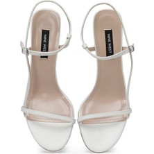 Nine West Rebel2 3fx Beyaz Kadın Topuklu Sandalet