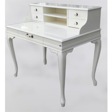 Bengi Ticaret Çalışma Masa Model Kayın Lükens Aslan Ayak Parlak Beyaz Porselen Kulp Kutuda Sevk El Yapım