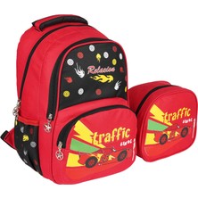 Relaxion Kırmızı Traffic Ilkokul Çantası Beslenme Çantalı 1340-4