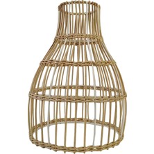 Ultrasike Dokuma Rattan Kolye Lamba Fikstürü Yemek Odası Oturma Odası Için 18CM x 26CM (Yurt Dışından)