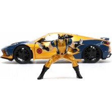 Marvel X-Men Wolverin Chevy Corvette 1:24 Ölçek, Figürlü