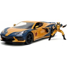 Marvel X-Men Wolverin Chevy Corvette 1:24 Ölçek, Figürlü