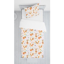 Lolla Evmila Dijital Baskılı Maceracı Tilkiler Kadife Örtü Yastık Seti 875