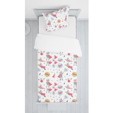 Lolla Evmila Dijital Baskılı Maceracı Çocuk Kadife Örtü Yastık Seti 1517