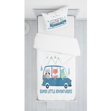 Lolla Evmila Dijital Baskı Araba Kadife Örtü Yastık Seti 1608